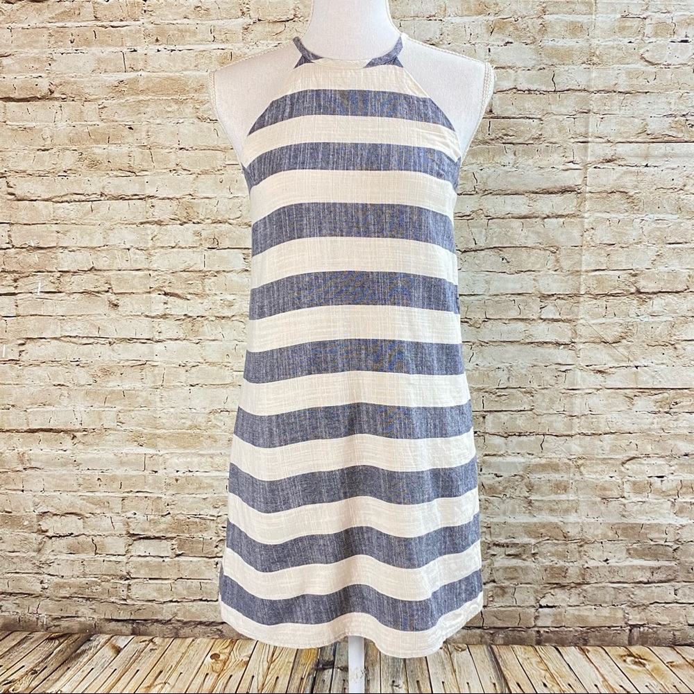 One ❤️ Clothing Stripe Halter A Line Dress